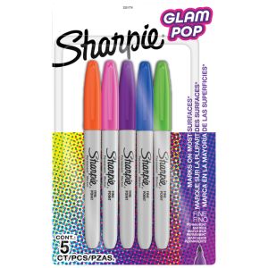 viltstift-sharpie-glampop-f-5st-assorti-1429814