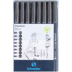 fineliner-schneider-pictus-8st-zwart-1430345