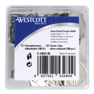 hoekclips-westcott-aluminium-zilverkleurig-doos-à-100-stuks-1431231