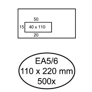 envelop-quantore-ea5-6-110x220mm-venster-40x110mm-links-zelfklevend;-doos-500-stuks-180450