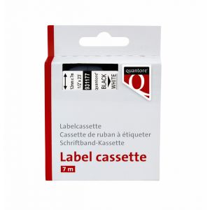 labeltape-quantore-45013-12mmx7m-zwart-op-wit-931177