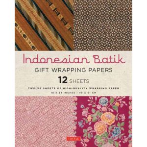 Indonesian Batik Gift Wrapping Papers - 12 Sheets