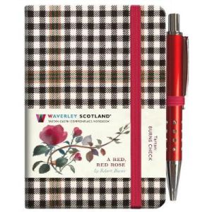 A Red, Red Rose Tartan Notebook (mini with pen) (Burns check tartan)