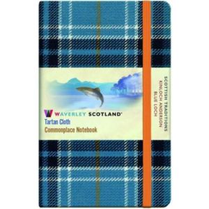 The Blue Loch Tartan: Pocket: 14 x 9cm - Waverley Scotland Tartan Cloth Commonplace Notebook/Journal