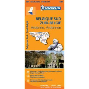 Michelin Wegenkaart 534 België Zuid, Ardennen