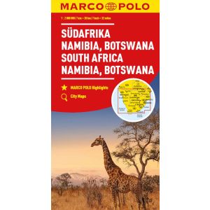 South Africa, Namibia & Botswana Marco Polo Map