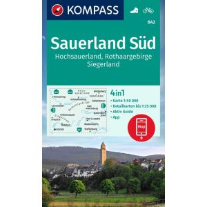 Kompass WK842 Sauerland Süd, Hochsauerland, Rothaargebirge