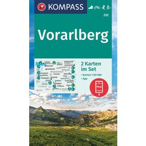 KOMPASS Wanderkarte 292 Vorarlberg 1:50000 (2 Karten im Set)