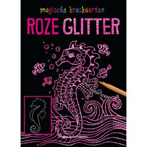 Magische kraskaarten: roze glitter