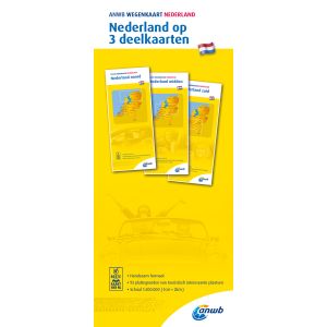 Wegenkaart Nederland Set Noord-Midden-Zuid