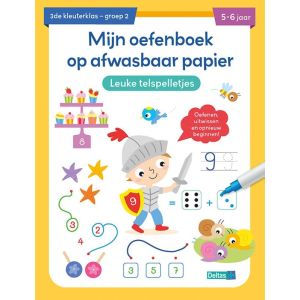 Mijn oefenboek op afwasbaar papier Leuke telspelletjes (5-6 j.)