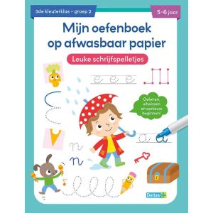 Mijn oefenboek op afwasbaar papier Leuke schrijfspelletjes (5-6 j.)