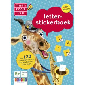 Maan roos vis letter-stickerboek