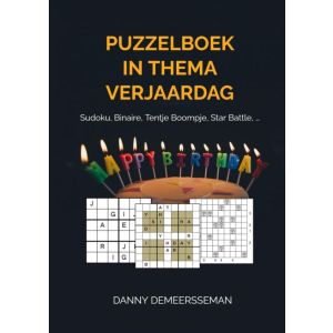 Puzzelboek in thema Verjaardag