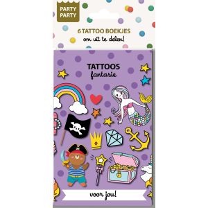 Party Party 6 Tattoo boekjes - Fantasie